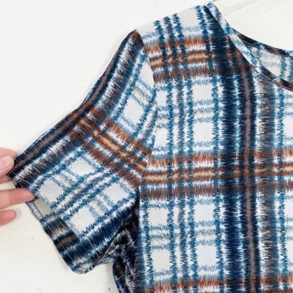 Anthropologie Maeve Plaid Open Tulip Back Blouse XS - Picture 5 of 9